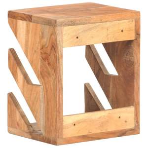 Support mural pour skateboard en bois d'acacia massif 9,8''x7,9''x11,8'' Rangement mural en bois massif - Product Image 4