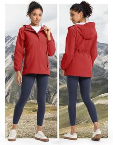 Chaqueta cortavientos impermeable con capucha, informal, estilo urbano, con bloques de color, plegable, para viaje. - Product Image 3