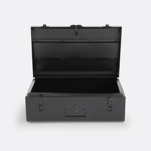 Premium Metal <b>Storage</b> Trunk Box Rectangular With Lid Hinged Minimalist Design For Sundries Home Decor - Product Image 6