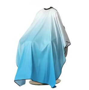 Cape de barbier unisexe en polyester imperméable réglable à la taille, bleu ciel, Saaqaans Enterprises SQ-910 - Product Image 1