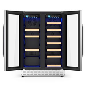 Frigorifero per Vini e Bevande da Incasso a Doppia Zona di Temperatura da 24 Pollici per Conservare le Tue Collezioni - Product Image 4