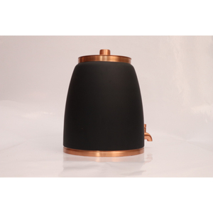Handcrafted Pure Copper Water Dispenser Matka with Leakproof Brass <b>Tap</b> for Home Office Silk Black Decorative Finish - Product Image 6