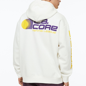 Sweat-shirts à capuche oversize pour hommes et femmes, couleur unie rouge, noir, gris, automne-hiver, polaire, logo sur le devant, style hip-hop, 100% coton - Product Image 5