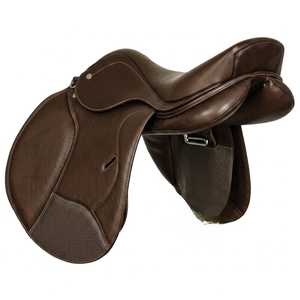 Silla de Doma Inglesa Personalizada Fab International, Asiento de Cuero con Estructura de Fibra, Diseño Cómodo y Duradero, Niquelado - Product Image 1