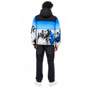 Pakistan Manufacture Men's Puffer <b>Jacket</b> Winter Resistant <b>Packable</b> and Lightweight with Hood Custom Plus Size Argyle Pattern - Product Image 6