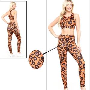 Conjunto de Yoga para Mujer de 2 Piezas, Silueta Ergonómica Delgada, Tejido Transpirable sin Costuras, Sujetador Deportivo con Soporte, Leggings de Cintura Media - Product Image 1