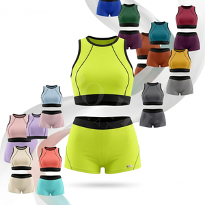 Conjunto de Bikini Personalizado OEM ODM, Transpirable y Ligero, Traje de Baño de Dos Piezas con Braguita de Cintura Alta y Top Corto, Logotipo Personalizado - Product Image 1