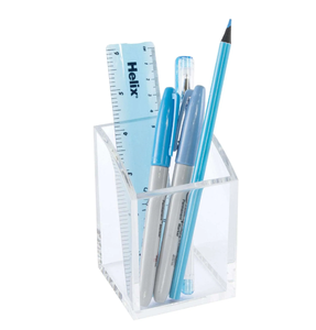 Support de présentation pour stylos en acrylique, vente chaude, support à stylos en acrylique avec logo personnalisé, support pour gommes et crayons, support carré pour stylos de papeterie - Product Image 1
