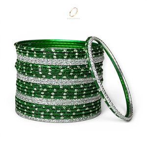 Nuevo Juego de Brazaletes Modernos de Acero Inoxidable Plateado con Circonitas para Mujer, Joyería de Moda India para Bodas, Fabricante de Joyería - Product Image 2