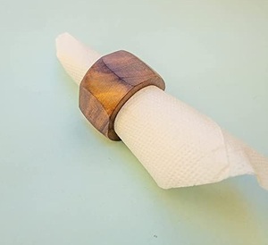 Customized Eco-Friendly Wooden Napkin Rings <b>Tissue</b> Custom for Dining Table Decor Hotel <b>Wedding</b> Napkin Holder for Home Hotel Use - Product Image 4