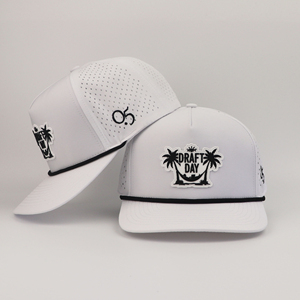 Casquette de baseball HP Logo 6 panneaux ajustée en maille respirante unisexe beige printemps-été décontractée - Product Image 5
