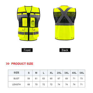 Gilet de sécurité pour hommes, gilet réfléchissant haute visibilité, respirant, durable, pour le trafic, les chantiers industriels, les vêtements de travail en plein air - Product Image 6