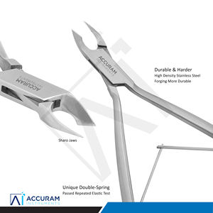 Cortauñas Profesional Accuram para Cutículas, Ergonómico, en Forma de Luna, de Acero Inoxidable, para Manicura y Pedicura - Product Image 3