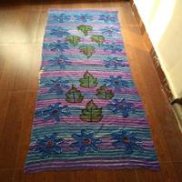 100% Reine Merinowolle Handbedruckter Langer Damen-Schal Leichtgewichtig Warm Atmungsaktiv Windabweisend Eleganter Modischer Umhang