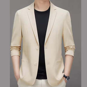 Costume homme classique respirant, coupe slim, 2 pièces, blazer et pantalon, revers pointus, ensemble de smoking pour mariage, bal, soirée, luxe - Product Image 6