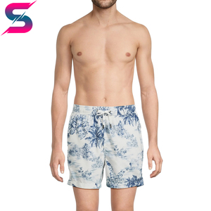 Pantalones cortos cómodos para hombre con estampado, cintura elástica y cordón ajustable, para surf, natación y uso casual, pantalones cortos ligeros de verano - Product Image 3