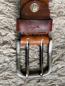 Nuevo elegante e informal hecho a mano de cuero genuino Real cinturón clásico para hombres personalizado grano completo desgastado cinturón de cuero Real para hombres - Product Image 3