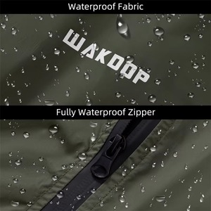 High Quality Premium Mesh Liner Coat with Custom Logo <b>Camo</b> Print Double Layer Waterproof Half Zip Windbreaker <b>Jacket</b> for <b>Men</b> - Product Image 4