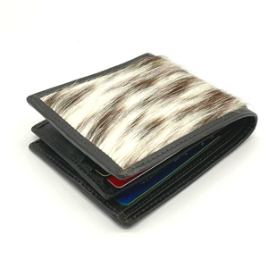 Portefeuille en cuir de vachette naturel de qualité supérieure pour homme, portefeuille en cuir à poils, portefeuille fin fait main, portefeuille durable en cuir - Product Image 2