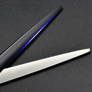 Ciseaux de coiffure professionnels pour salon, 6,6 pouces, en acier inoxydable, ciseaux de barbier extra-affûtés, Tegra chirurgical, 28 dents, poignée en caoutchouc - Product Image 2