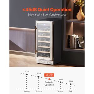 Frigorifero per Vini da 28 Bottiglie, Mini Frigo con Porta in Vetro Regolabile e Controllo Digitale della Temperatura, Alimentazione Elettrica - Product Image 4