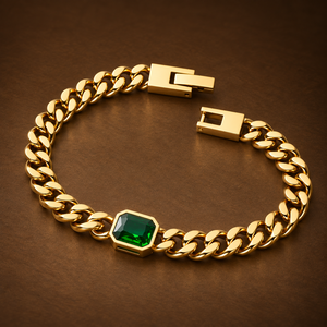 Bracelet tennis en diamant de laboratoire taille émeraude, pierre rectangulaire, maillons géométriques, bijoux fins, argent 925, or, platine - Product Image 4