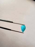 GNSJ Pierres précieuses en turquoise naturelle à 100 %, taille goutte de poire, coupe rose, facettées, certifiées par un tiers, éclat de facettes, pour la fabrication de bijoux