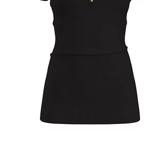 Polo pour femme noir, respirant en maille, anti-boulochage en coton, infroissable - Product Image 5