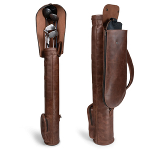 Hot Sale Premium Quality Genuine Leather <b>Golf</b> Bag Top Trending Product Lightweight <b>Golf</b> Bag with Zipper Closure - Product Image 1