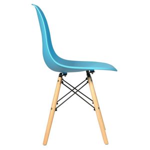 Set Moderno di 4 Sedie da Pranzo Senza Braccioli con Gambe in Legno - Product Image 5