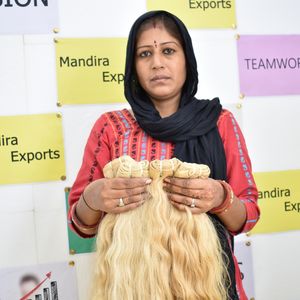 Cheveux indiens vierges naturels Genius trame faisceaux blonds ondulés lâche vague profonde pas cher traitement chimique gratuit cheveux humains - Product Image 3