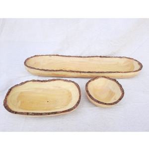 Cuenco de masa de madera natural hecho a mano al por mayor, utensilios de cocina pulidos de forma ovalada para uso doméstico en restaurante para servir en súper mercado - Product Image 2
