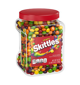 Fournisseur direct de bonbons Skittles Original, pots de 54 oz, lot de 4, bonbons fruités et moelleux, emballage en vrac pour les fêtes, le bureau, les enfants et les collations - Product Image 3