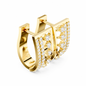 New Arrival 22K Yellow Gold Contemporary Designer Party Wear <b>Earrings</b> Elegant Fine Jewelry Luxury Ear Drops - Product Image 1
