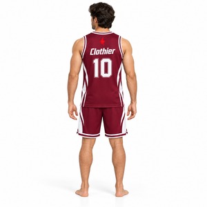 Ensemble de maillot et short de basketball athlétique pour hommes, léger, respirant, pour l'entraînement en équipe, les matchs et les compétitions - Product Image 2