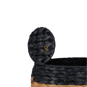 Panda Water Hyacinth Storage Basket Woven Animal Shaped Toy Organizer Bin <b>Cute</b> <b>Bear</b> Kids Nursery Laundry Hamper - Product Image 4