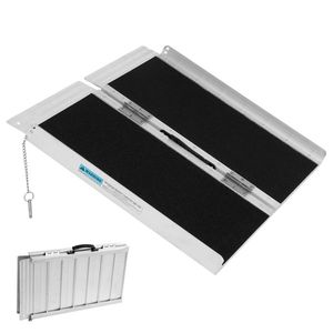 Rampa Pieghevole in Alluminio Antiscivolo da 2 Piedi per Scooter per Disabili, Rampa Portatile per Soglie con Superficie Antiscivolo, Dispositivo Ausiliario per Sedie a Rotelle - Product Image 1