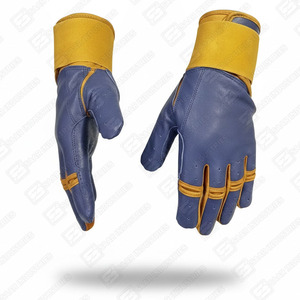 Gants de frappe professionnels bleu marine à manchette longue, les plus vendus, pour entraînement de baseball/softball, taille XL adulte, personnalisables - Product Image 3