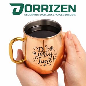 Mug Moscow Mule personnalisable 100% cuivre 400ml, écologique, réutilisable, en métal, pour les fêtes, avec poignée, anti-fuite, personnalisable - Product Image 5