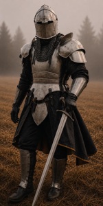 Traje de Armadura de Caballero Barbuta – Armadura Medieval de Acero Hecha a Mano con Casco, Cota de Piel y Hombreras |   Feria Renacentista - Product Image 2