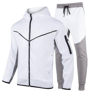 Conjunto Deportivo Informal de Dos Piezas con Logotipo Personalizado, 100% Algodón, Color Azul Marino, para Hombre, Ropa Deportiva, Traje de Entrenamiento - Product Image 1