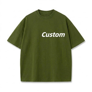 Camiseta Lisa de Algodón 100% de Alta Calidad, Impresión Personalizada, Camiseta de Manga Corta Oversize para Hombre, Ropa Unisex - Product Image 1