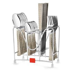 15-Piece Silver <b>Flatware</b> Cutlery Set Premium Stainless Steel Tableware with Wooden Handles Includes 6 Spoons 6 Forks - Product Image 3