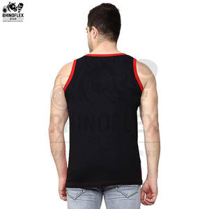 Men Color Blocked <b>Tank</b> <b>Top</b> U-Neck Sleeveless Casual Breathable Polyester/Cotton Knitted Red <b>Black</b> White Solid Style - Product Image 6