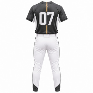 Ensemble uniforme de baseball et softball pour hommes en gros – Maillot et pantalon 100 % polyester micro-mesh respirant par sublimation - Product Image 3