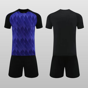 Conjunto Completo de Uniforme de Fútbol Personalizado con Impresión por Transferencia de Calor, Cuello Polo, para Equipos, 100% Poliéster, Sin Mangas, Secado Rápido - Product Image 1