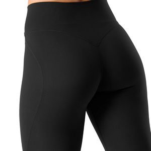 Leggings stretch taille haute noirs pour femme, pour yoga, entraînement, gym, fitness, avec effet ventre plat, vêtements de sport et de tous les jours, Pro Fit Comfort Plus - Product Image 5