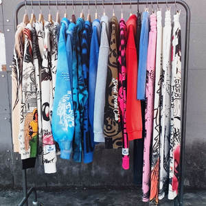 Nouvelle Tendance Hiver Vintage Streetwear Survêtement Épais en Coton Unisexe avec Logo Personnalisé Imprimé et Strass Solides, Ensemble 2 Pièces (Sweat à Capuche et Pantalon de Survêtement) - Product Image 4