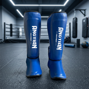 ANGTIAN Protectores de Espinilla de Cuero Ecológico para MMA, Muay Thai y Kickboxing - Protectores de Empeine Duraderos - Product Image 3