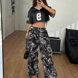 Haut court en jersey respirant pour femme, col en V, manches courtes, imprimé numéro 9, coupe ajustée, vêtements de sport toutes saisons - Product Image 6